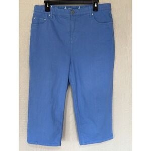 D&CO. Women's Stretch Denim Capri Pants Straight Leg 16 Beautiful EUC